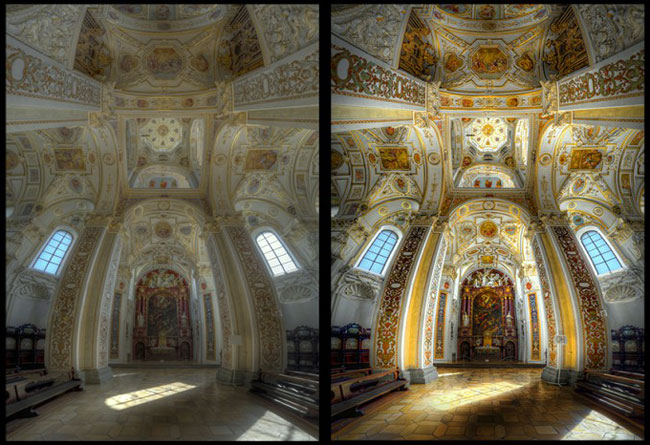 hdr before and after image