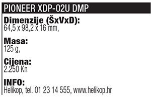 Pioneer XDP 02U tablica